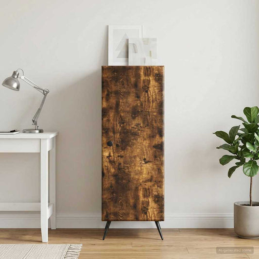 vidaXL Sideboard Smoked Oak 33 x 34.5 x 90 cm Engineered Wood 1