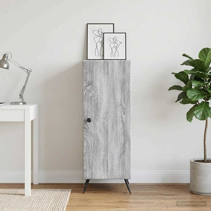 vidaXL Sideboard Grey Sonoma 33 x 34.5 x 90 cm Engineered Wood 1