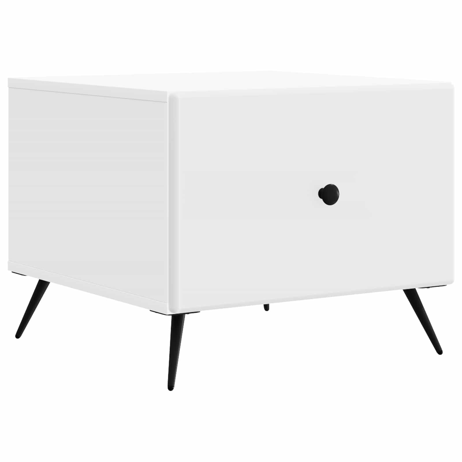 vidaXL Coffee Table with Drawer White 49 x 50 x 40 cm Engineered Wood 2
