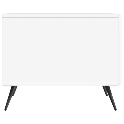 vidaXL Coffee Table with Drawer White 49 x 50 x 40 cm Engineered Wood 6