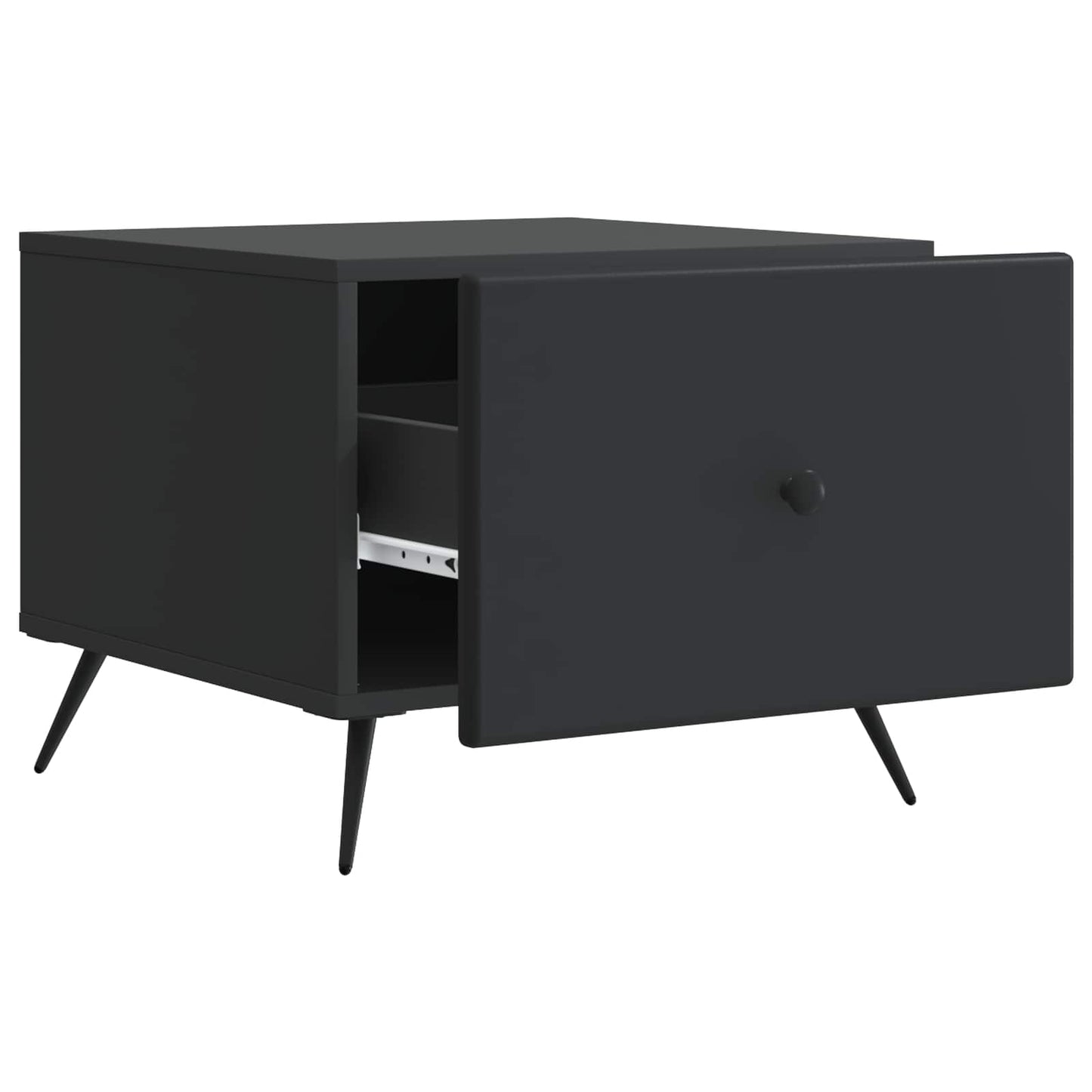 vidaXL Coffee Table Black 49 x 50 x 40 cm Engineered Wood 4