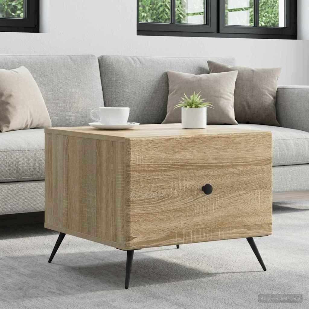 vidaXL Coffee Table Sonoma Oak 49 x 50 x 40 cm Engineered Wood 1