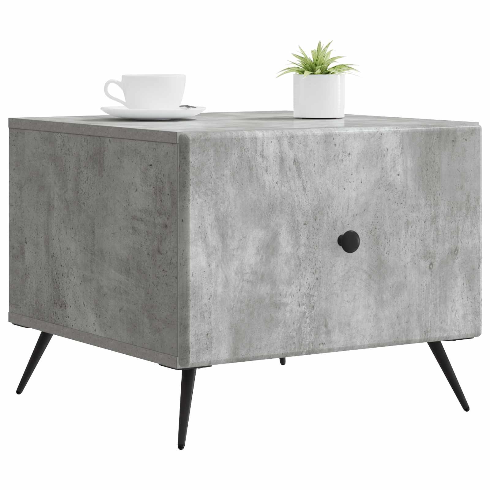 vidaXL Coffee Table Concrete Grey 49 x 50 x 40 cm Engineered Wood 3