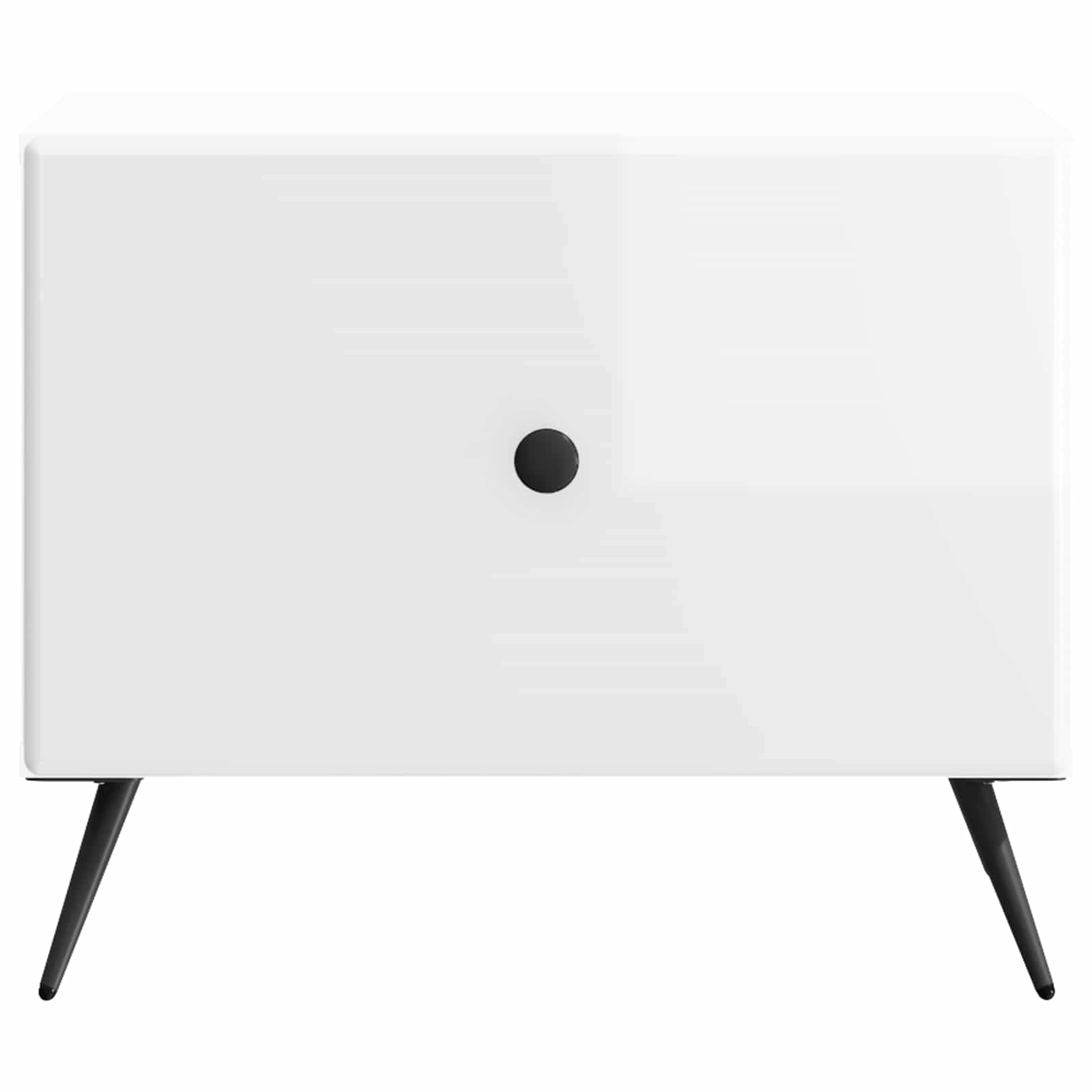 vidaXL Coffee Table High Gloss White 49 x 50 x 40 cm Engineered Wood 5