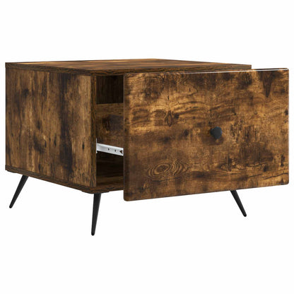 vidaXL Coffee Table Smoked Oak 49 x 50 x 40 cm Engineered Wood 4