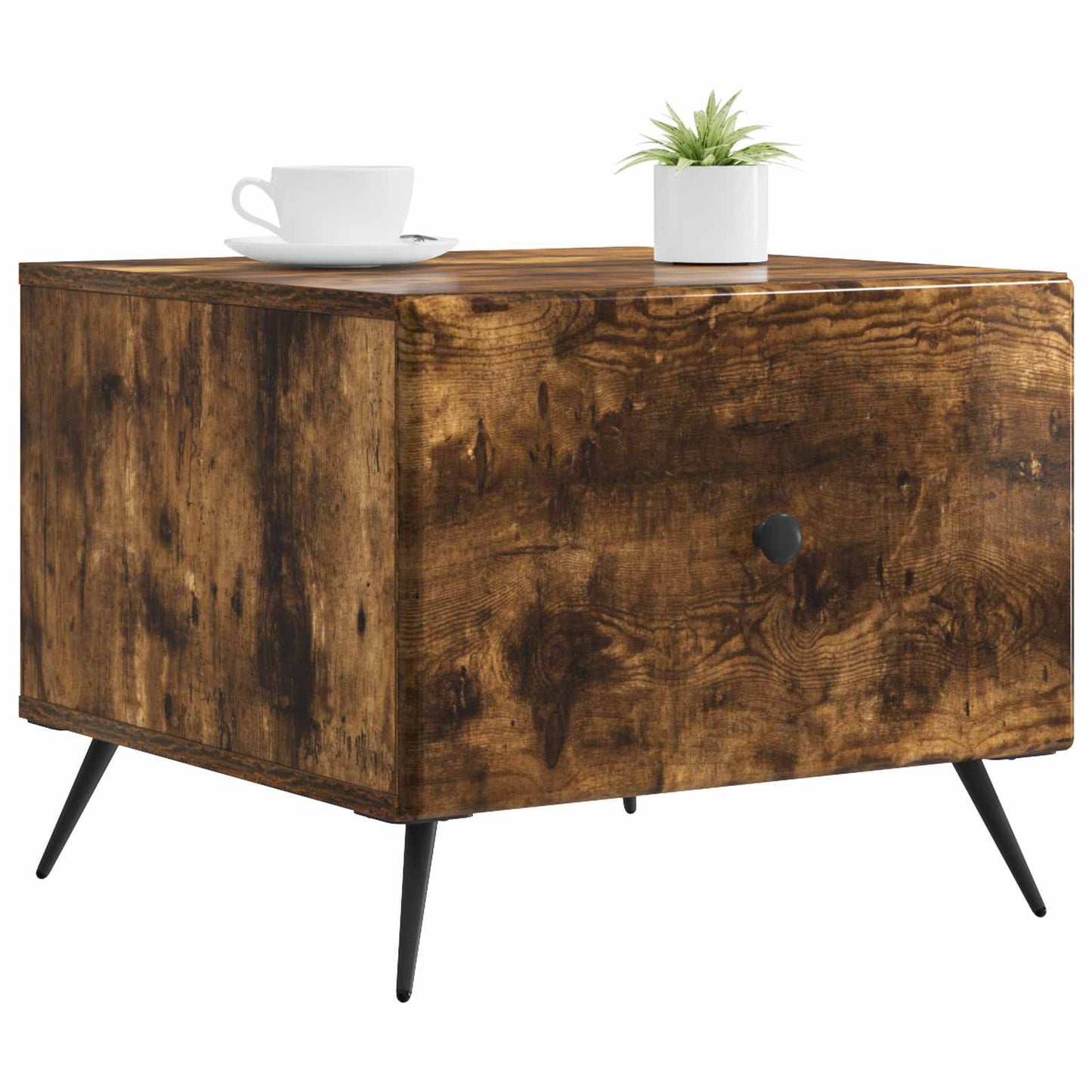 vidaXL Coffee Table Smoked Oak 49 x 50 x 40 cm Engineered Wood 3