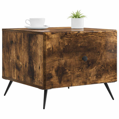 vidaXL Coffee Table Smoked Oak 49 x 50 x 40 cm Engineered Wood 3