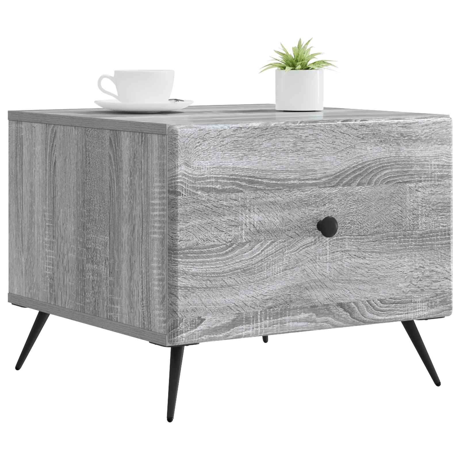 vidaXL Coffee Table Grey Sonoma 49 x 50 x 40 cm Engineered Wood 3