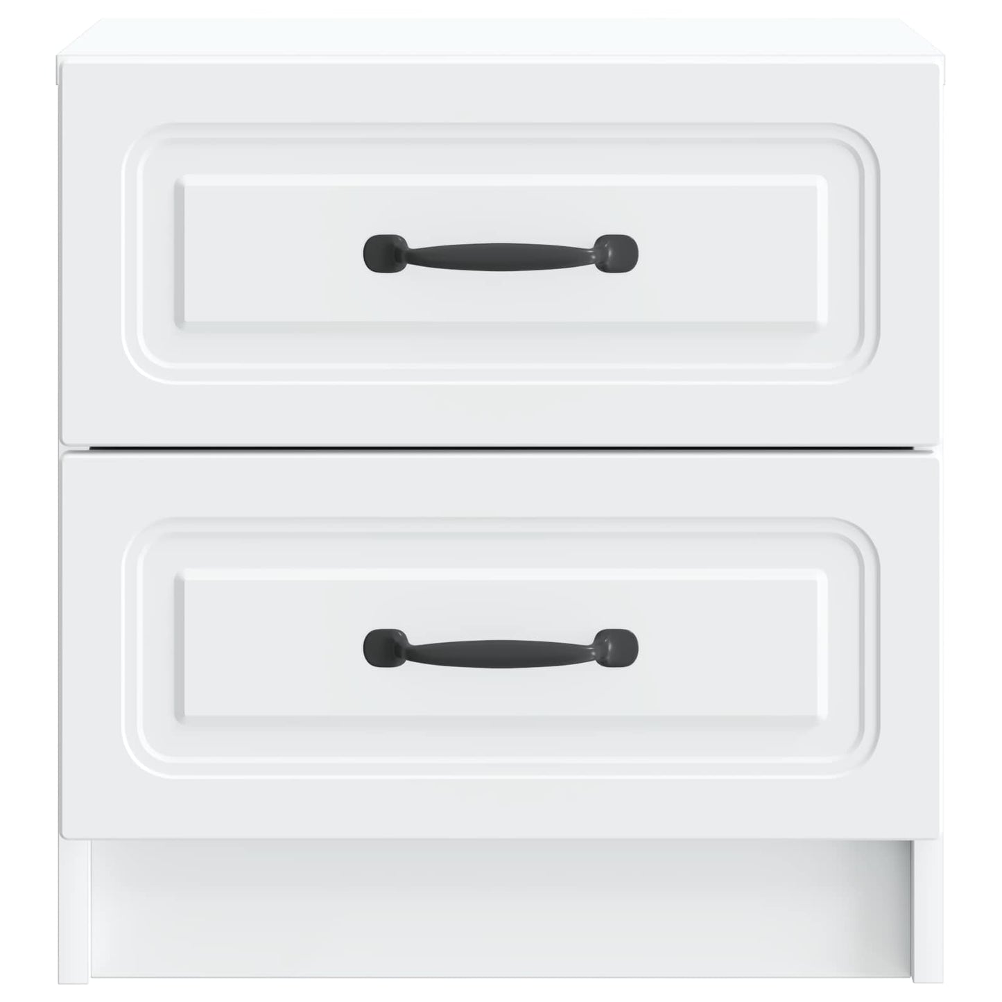 vidaXL Bedside Cabinet White 43 x 34.5 x 44.5 cm Engineered Wood 5