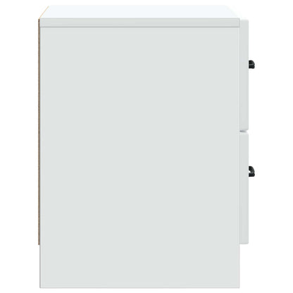 vidaXL Bedside Cabinet White 43 x 34.5 x 44.5 cm Engineered Wood 6