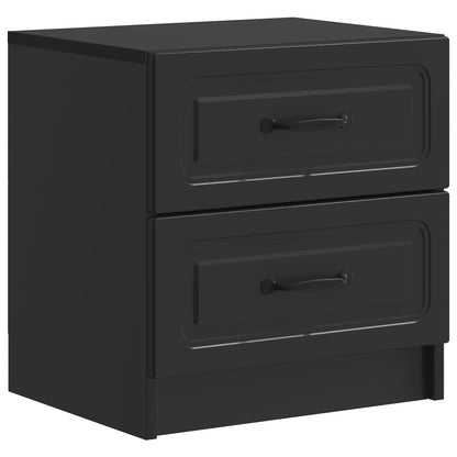 vidaXL Bedside Cabinet Black 43 x 34.5 x 44.5 cm Engineered Wood 2