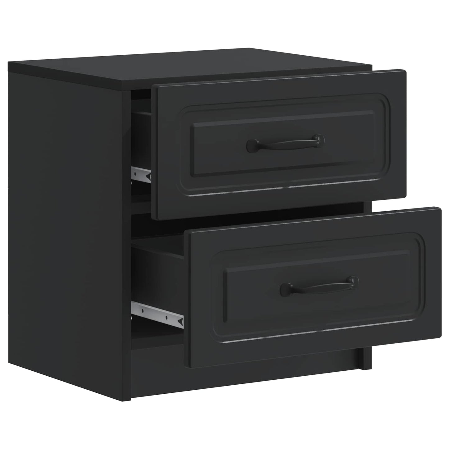vidaXL Bedside Cabinet Black 43 x 34.5 x 44.5 cm Engineered Wood 4