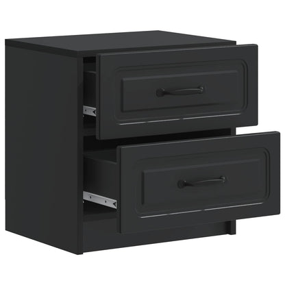 vidaXL Bedside Cabinet Black 43 x 34.5 x 44.5 cm Engineered Wood 4