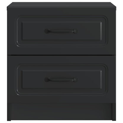vidaXL Bedside Cabinet Black 43 x 34.5 x 44.5 cm Engineered Wood 5