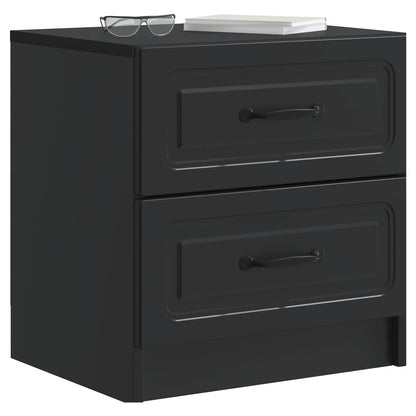 vidaXL Bedside Cabinet Black 43 x 34.5 x 44.5 cm Engineered Wood 3