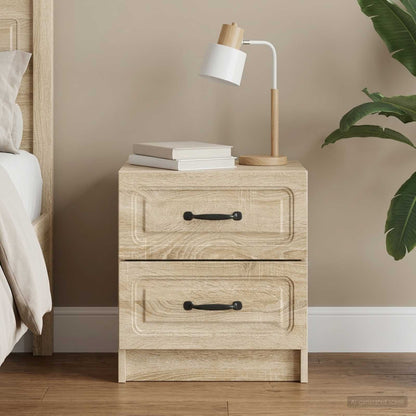vidaXL Bedside Cabinet Sonoma Oak 43 x 34.5 x 44.5 cm Engineered Wood 1