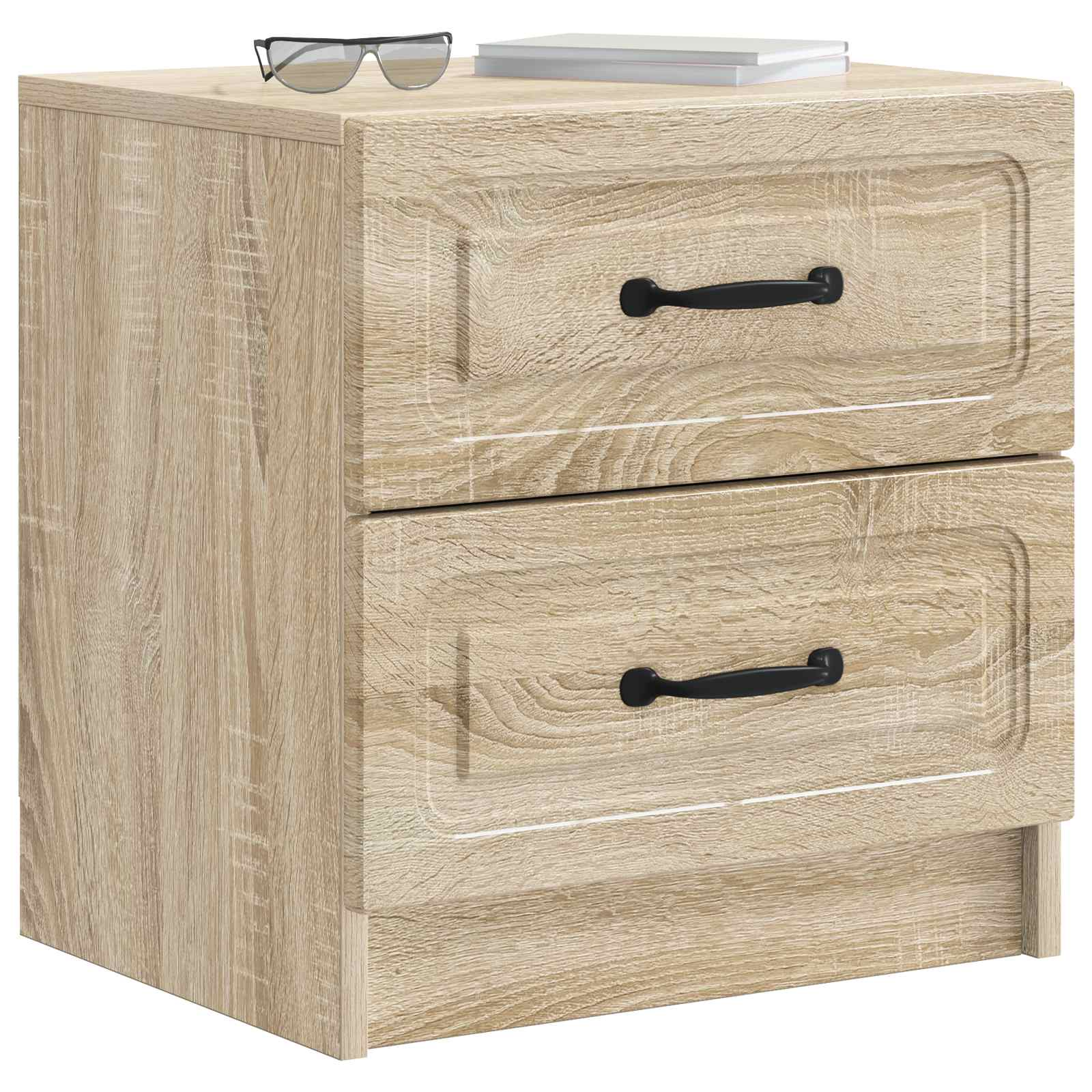 vidaXL Bedside Cabinet Sonoma Oak 43 x 34.5 x 44.5 cm Engineered Wood 3