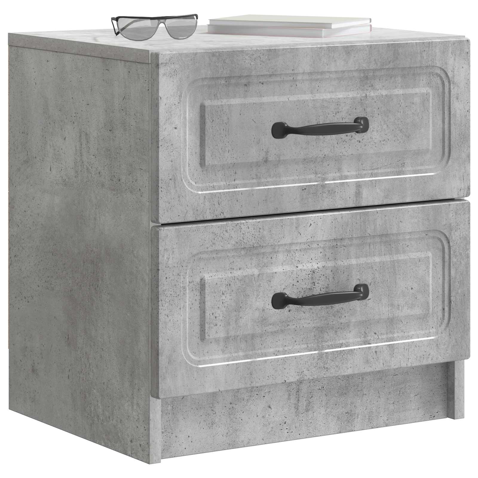vidaXL Bedside Cabinet Concrete Grey 43 x 34.5 x 44.5 cm 3