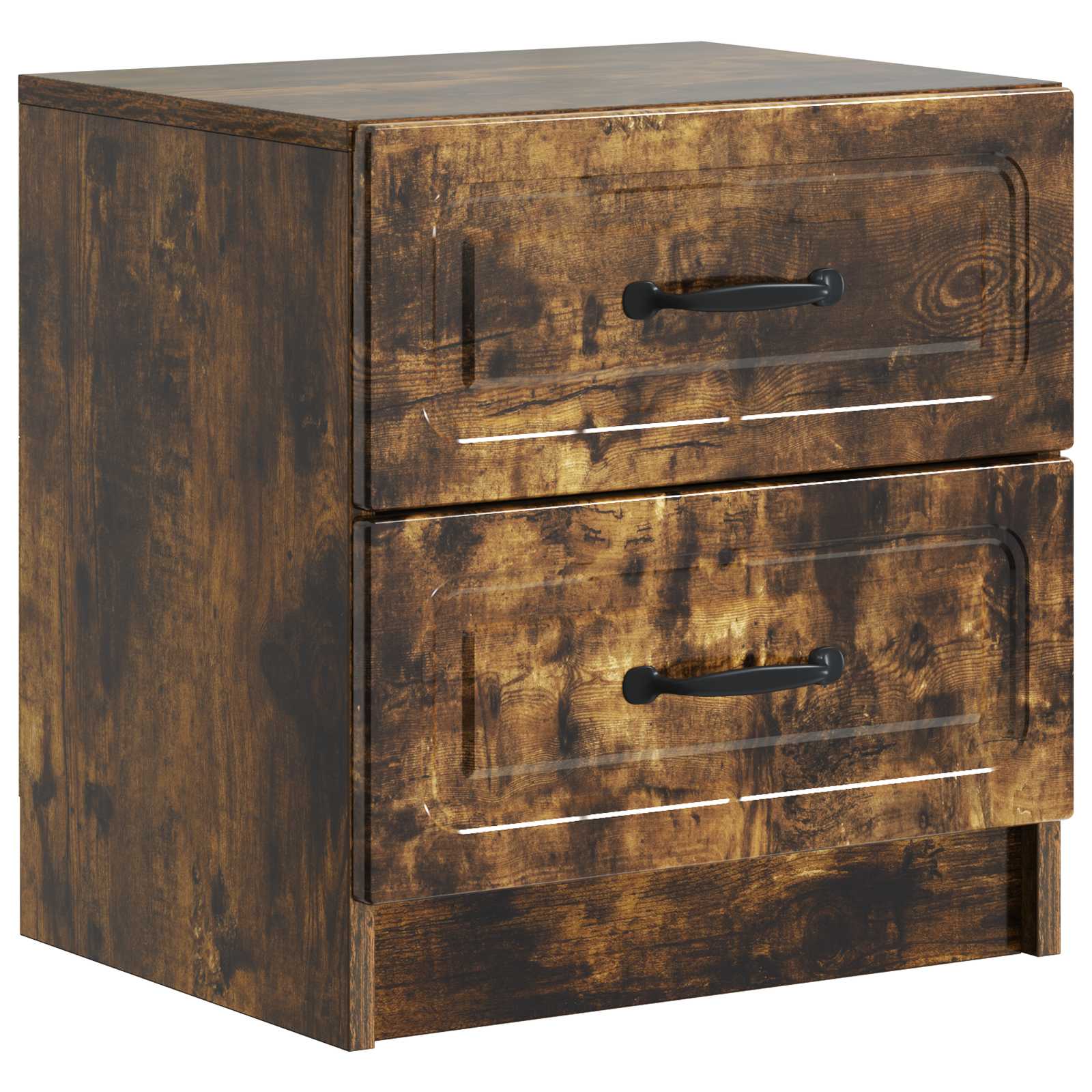 vidaXL Bedside Cabinet Smoked Oak 43 x 34.5 x 44.5 cm Engineered Wood 2