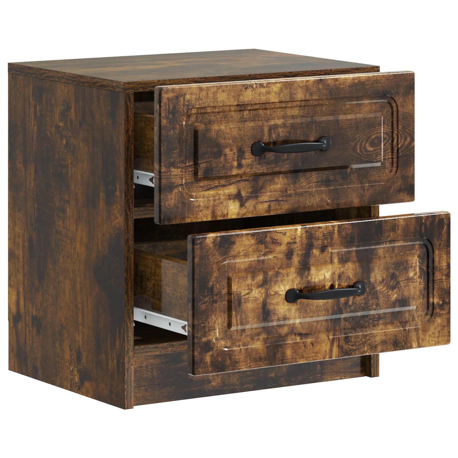 vidaXL Bedside Cabinet Smoked Oak 43 x 34.5 x 44.5 cm Engineered Wood 4