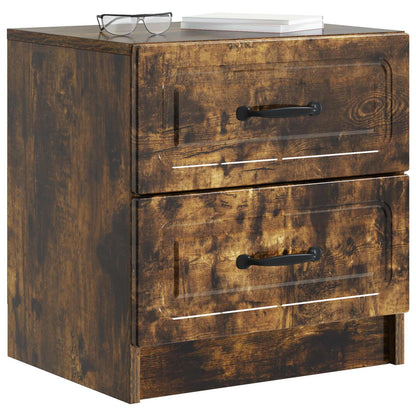 vidaXL Bedside Cabinet Smoked Oak 43 x 34.5 x 44.5 cm Engineered Wood 3