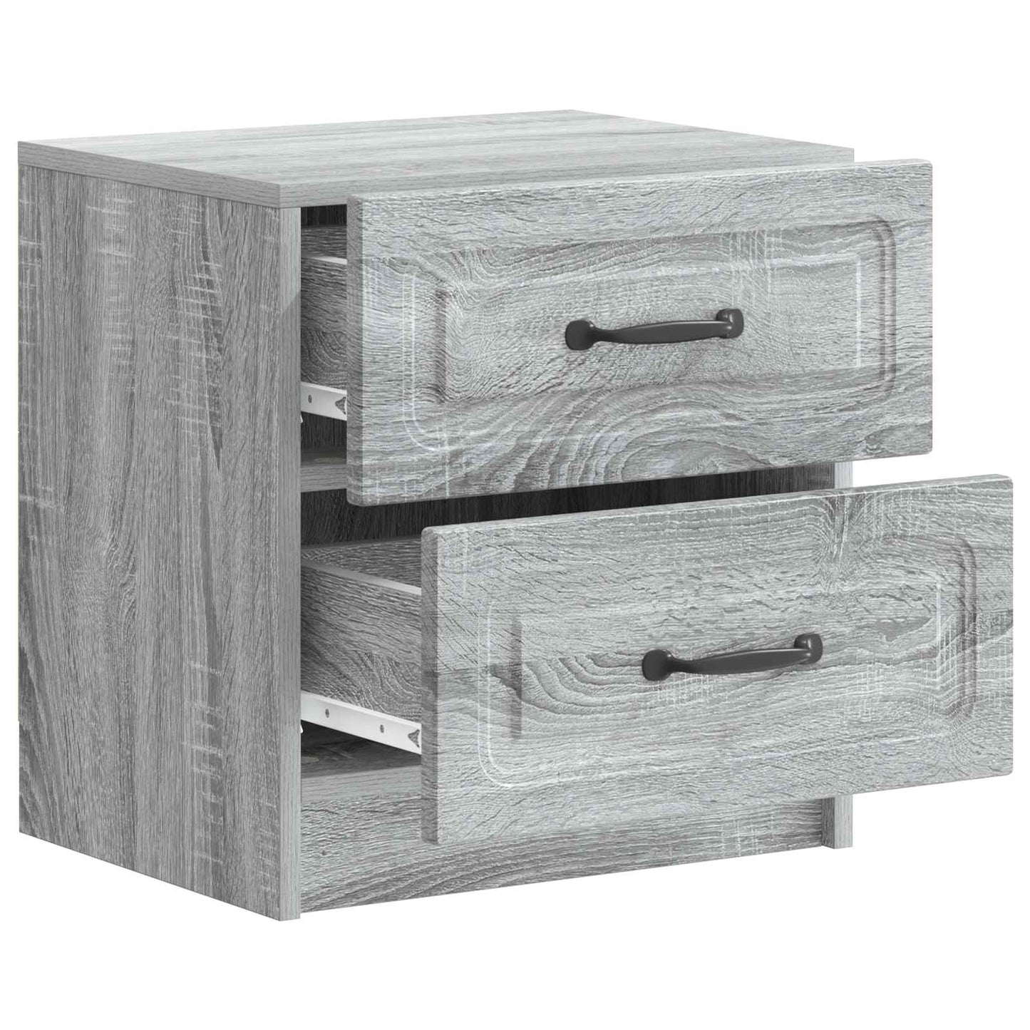 vidaXL Bedside Cabinet Grey Sonoma 43 x 34.5 x 44.5 cm Engineered Wood 4