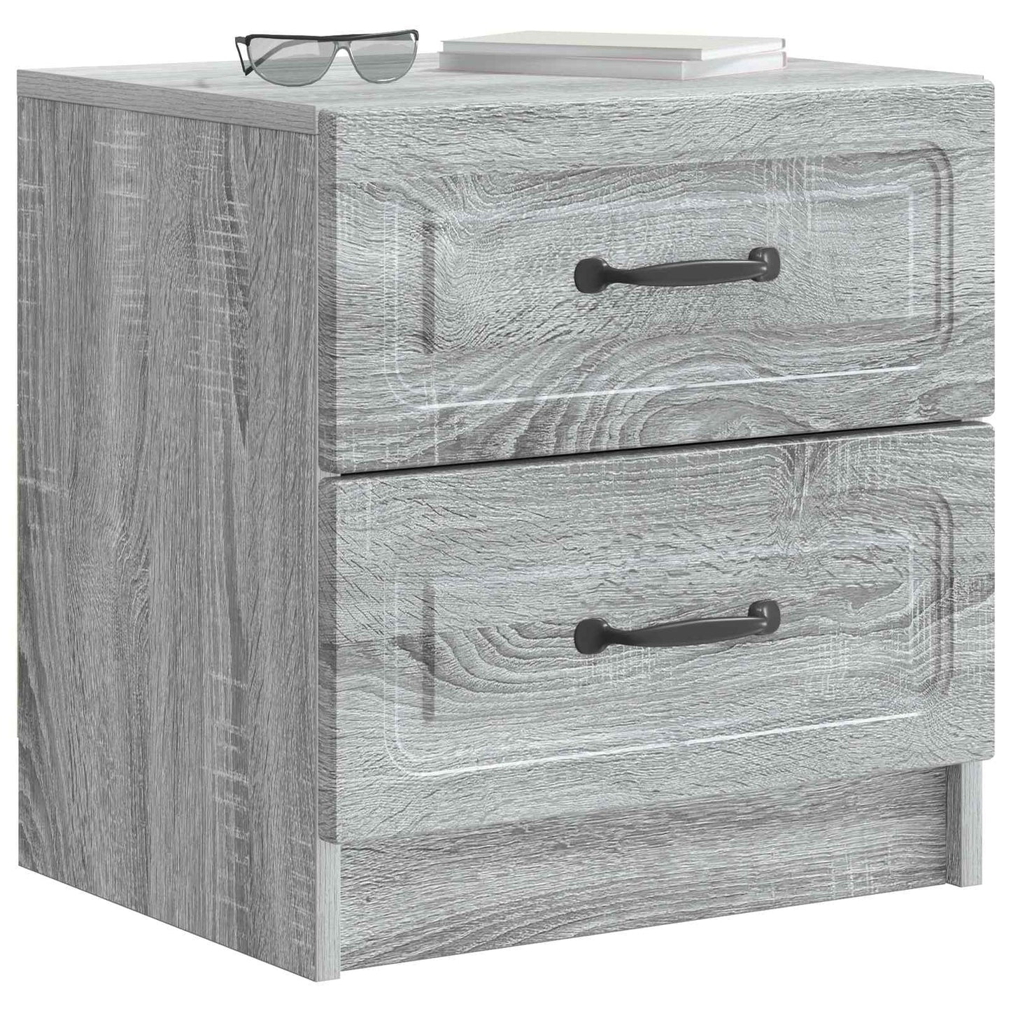 vidaXL Bedside Cabinet Grey Sonoma 43 x 34.5 x 44.5 cm Engineered Wood 3