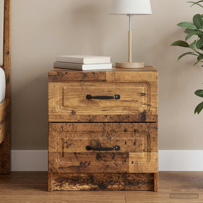 vidaXL Bedside Cabinet Old Wood 43 x 34.5 x 44.5 cm Engineered Wood 1