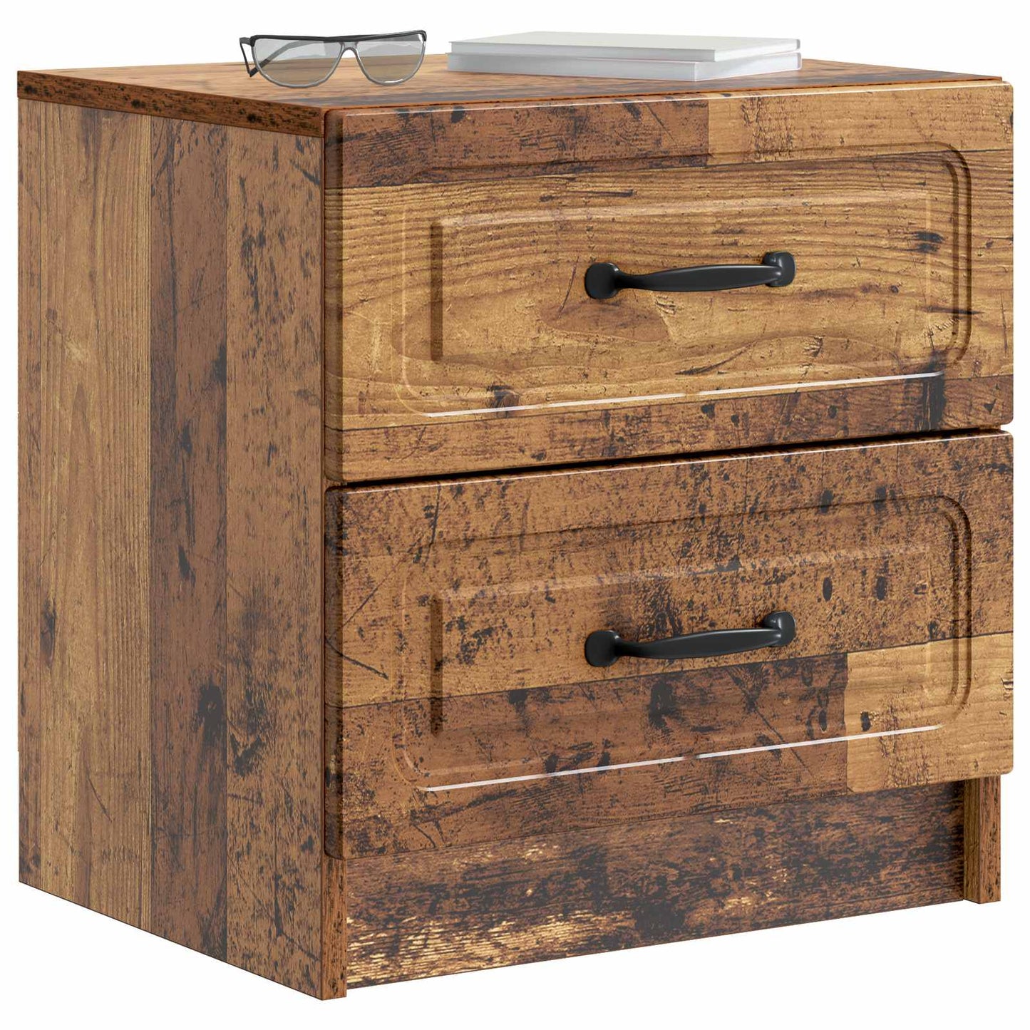 vidaXL Bedside Cabinet Old Wood 43 x 34.5 x 44.5 cm Engineered Wood 3