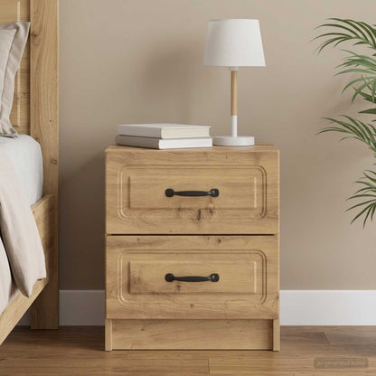 vidaXL Bedside Cabinet Artisan Oak 43 x 34.5 x 44.5 cm Engineered Wood 1