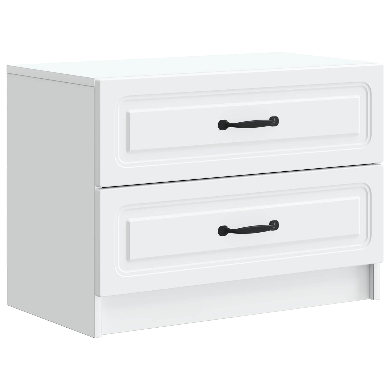 vidaXL Bedside Cabinet White 62 x 34.5 x 44.5 cm Engineered Wood 2