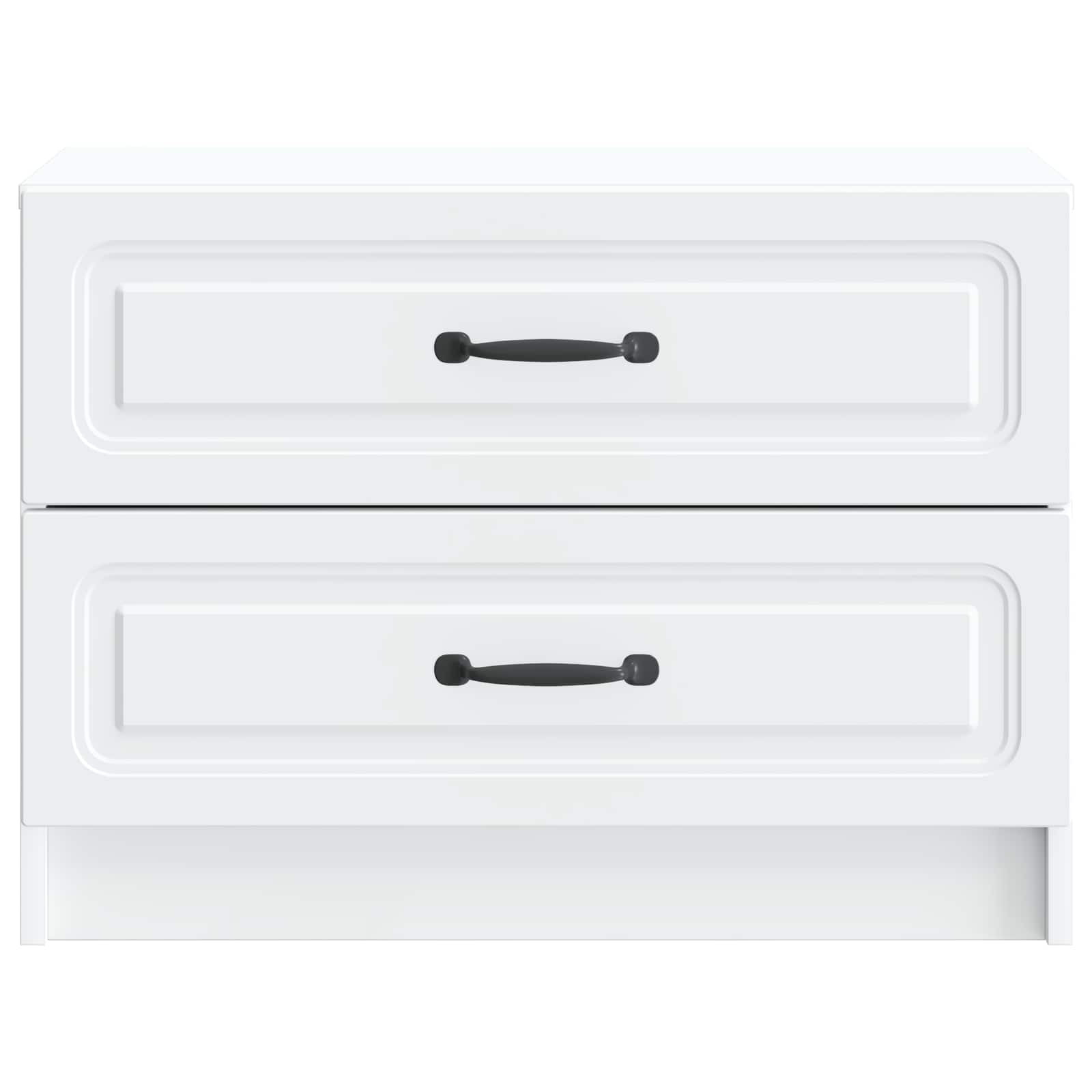 vidaXL Bedside Cabinet White 62 x 34.5 x 44.5 cm Engineered Wood 5