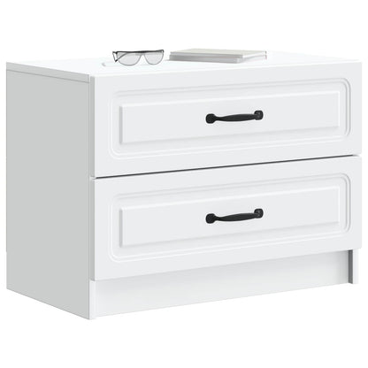 vidaXL Bedside Cabinet White 62 x 34.5 x 44.5 cm Engineered Wood 3