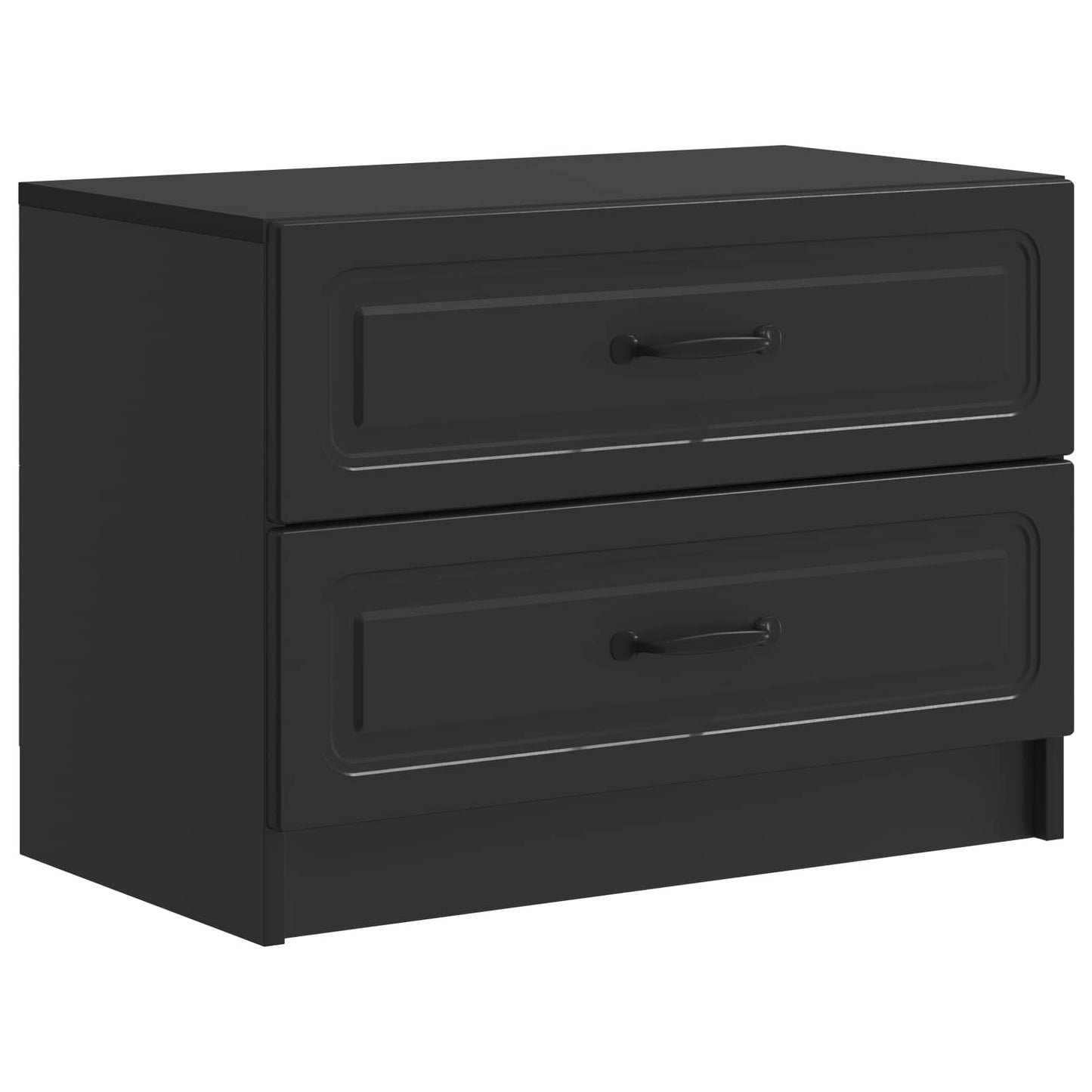 vidaXL Bedside Cabinet Black 62 x 34.5 x 44.5 cm Engineered Wood 2