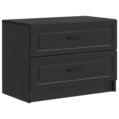 vidaXL Bedside Cabinet Black 62 x 34.5 x 44.5 cm Engineered Wood 2