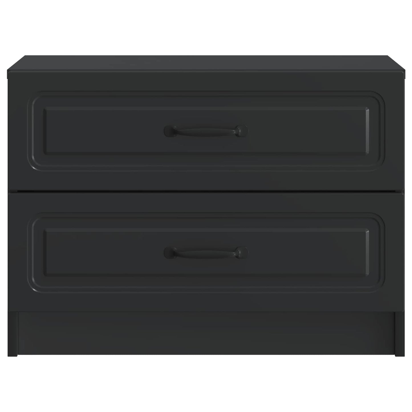 vidaXL Bedside Cabinet Black 62 x 34.5 x 44.5 cm Engineered Wood 5