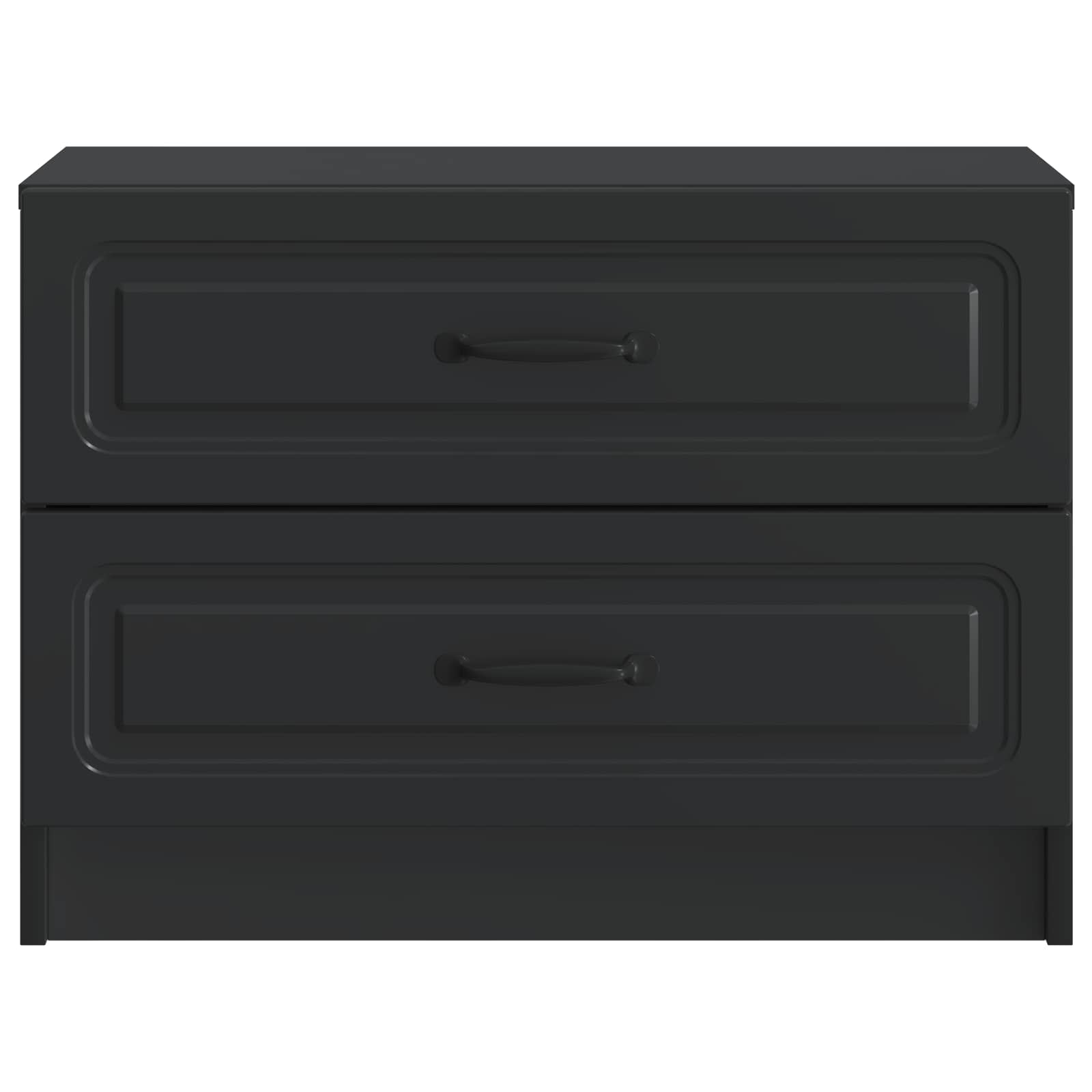 vidaXL Bedside Cabinet Black 62 x 34.5 x 44.5 cm Engineered Wood 5
