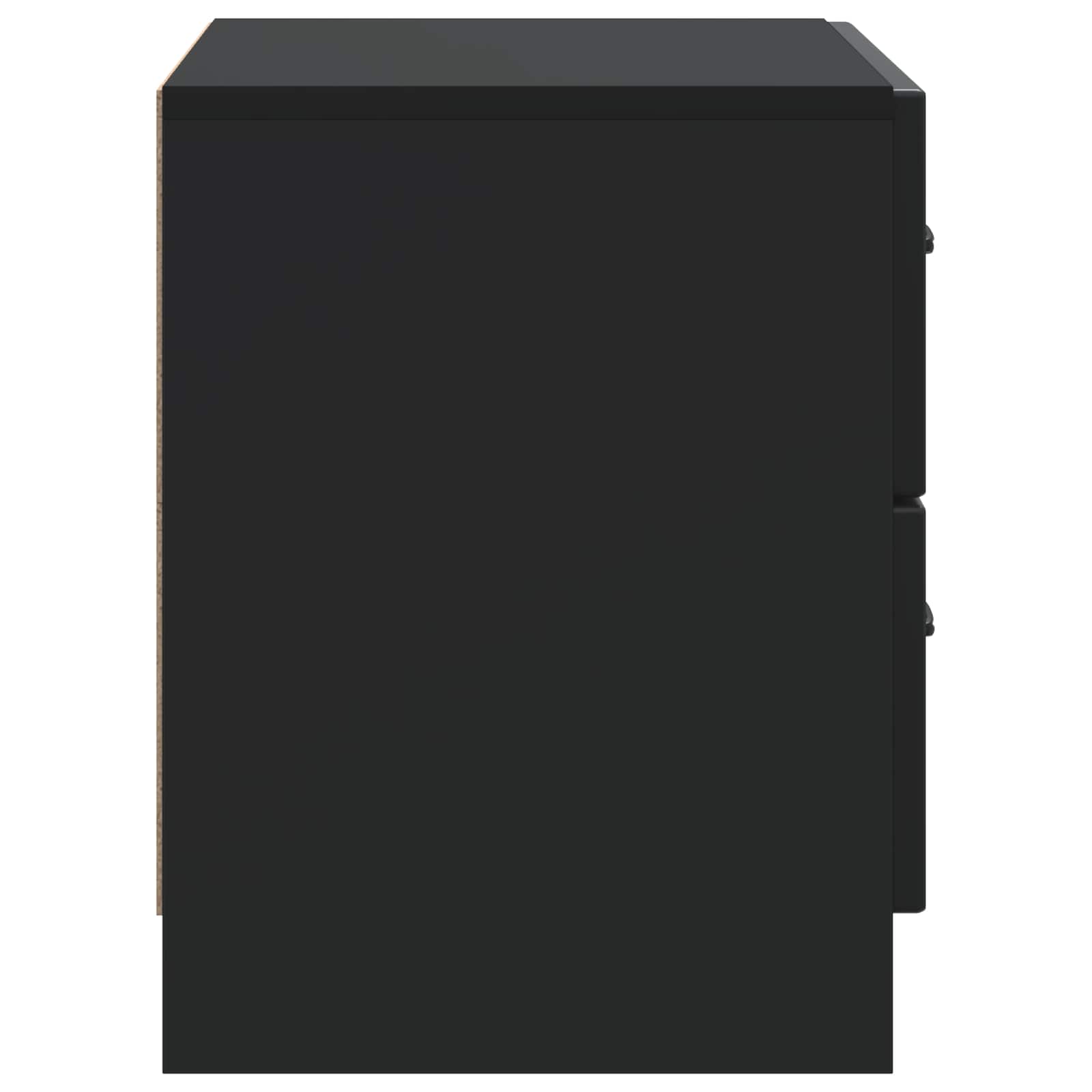 vidaXL Bedside Cabinet Black 62 x 34.5 x 44.5 cm Engineered Wood 6