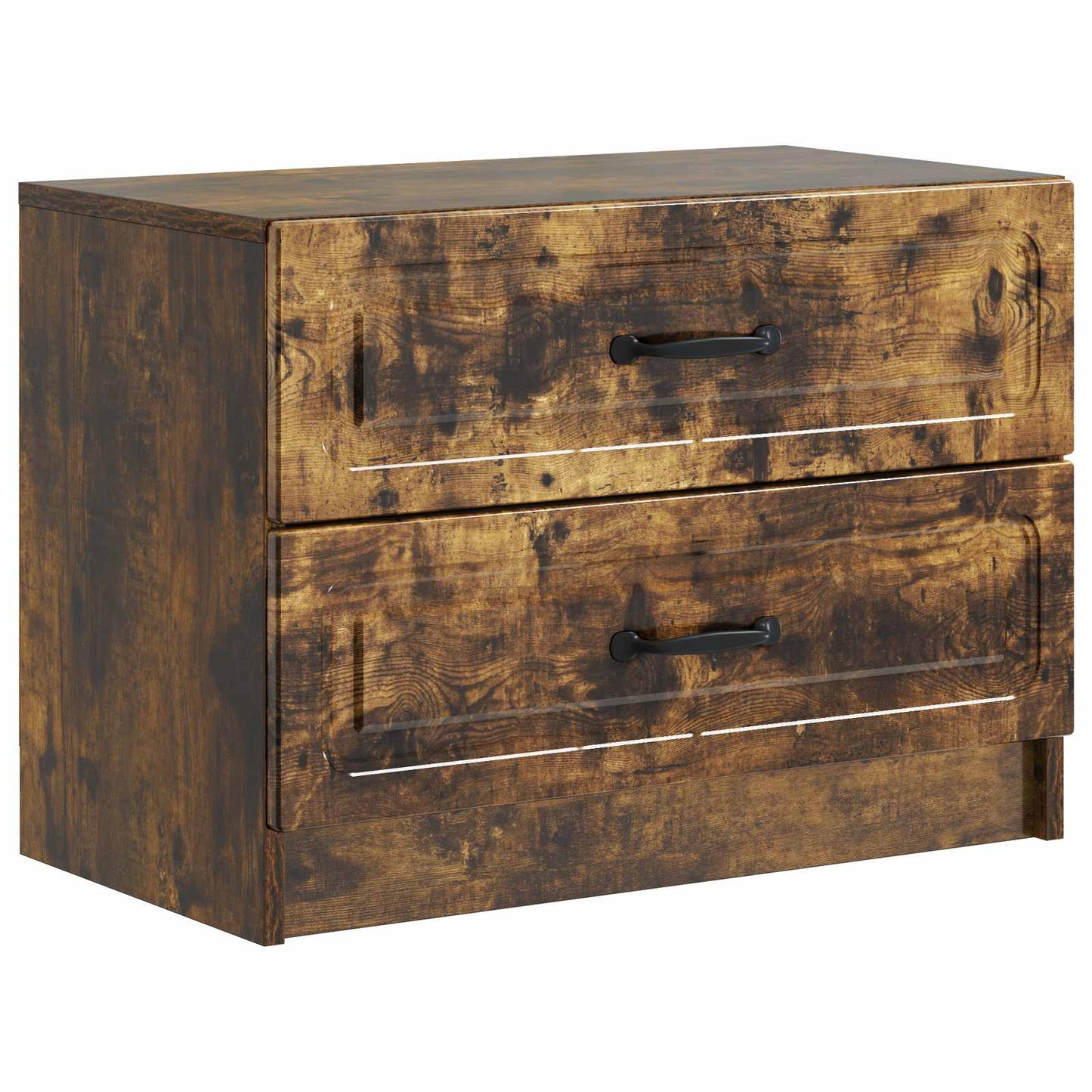 vidaXL Bedside Cabinet Smoked Oak 62 x 34.5 x 44.5 cm Engineered Wood 2