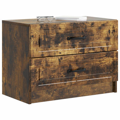 vidaXL Bedside Cabinet Smoked Oak 62 x 34.5 x 44.5 cm Engineered Wood 3