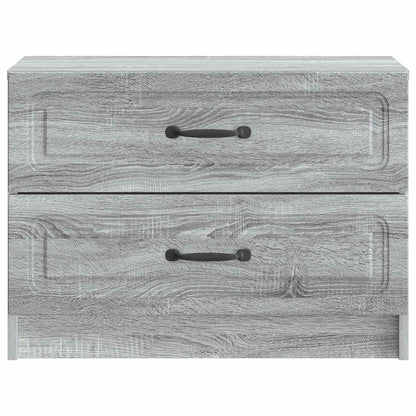 vidaXL Bedside Cabinet Grey Sonoma 62 x 34.5 x 44.5 cm Engineered Wood 5