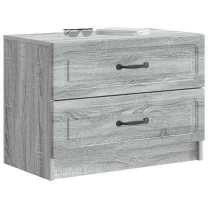 vidaXL Bedside Cabinet Grey Sonoma 62 x 34.5 x 44.5 cm Engineered Wood 3