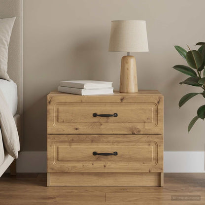 vidaXL Bedside Cabinet Artisan Oak 62 x 34.5 x 44.5 cm Engineered Wood 1