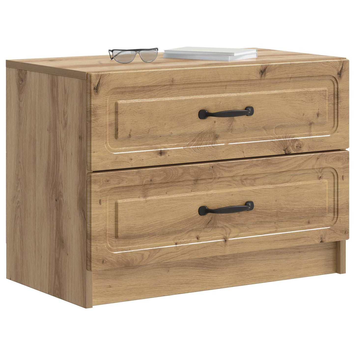 vidaXL Bedside Cabinet Artisan Oak 62 x 34.5 x 44.5 cm Engineered Wood 3