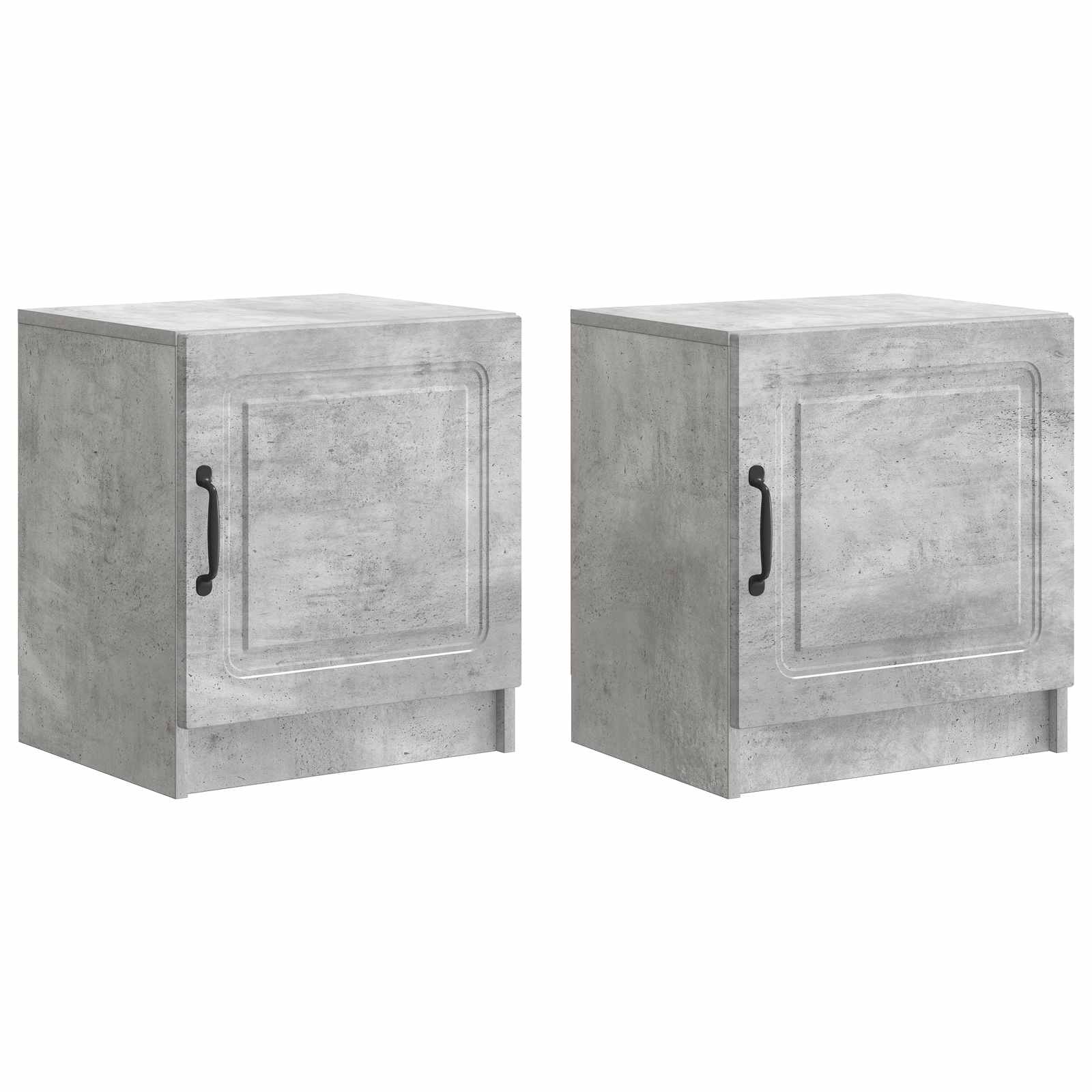 vidaXL Bedside Cabinet 2 pcs Concrete Grey 43 x 34.5 x 47 cm 2