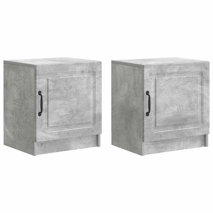 vidaXL Bedside Cabinet 2 pcs Concrete Grey 43 x 34.5 x 47 cm 2