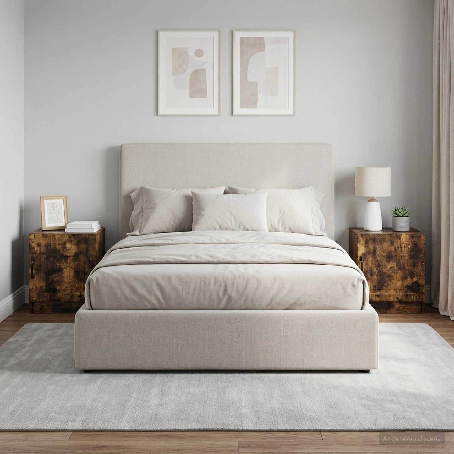 vidaXL Bedside Cabinet 2 pcs Smoked Oak 43 x 34.5 x 47 cm 1