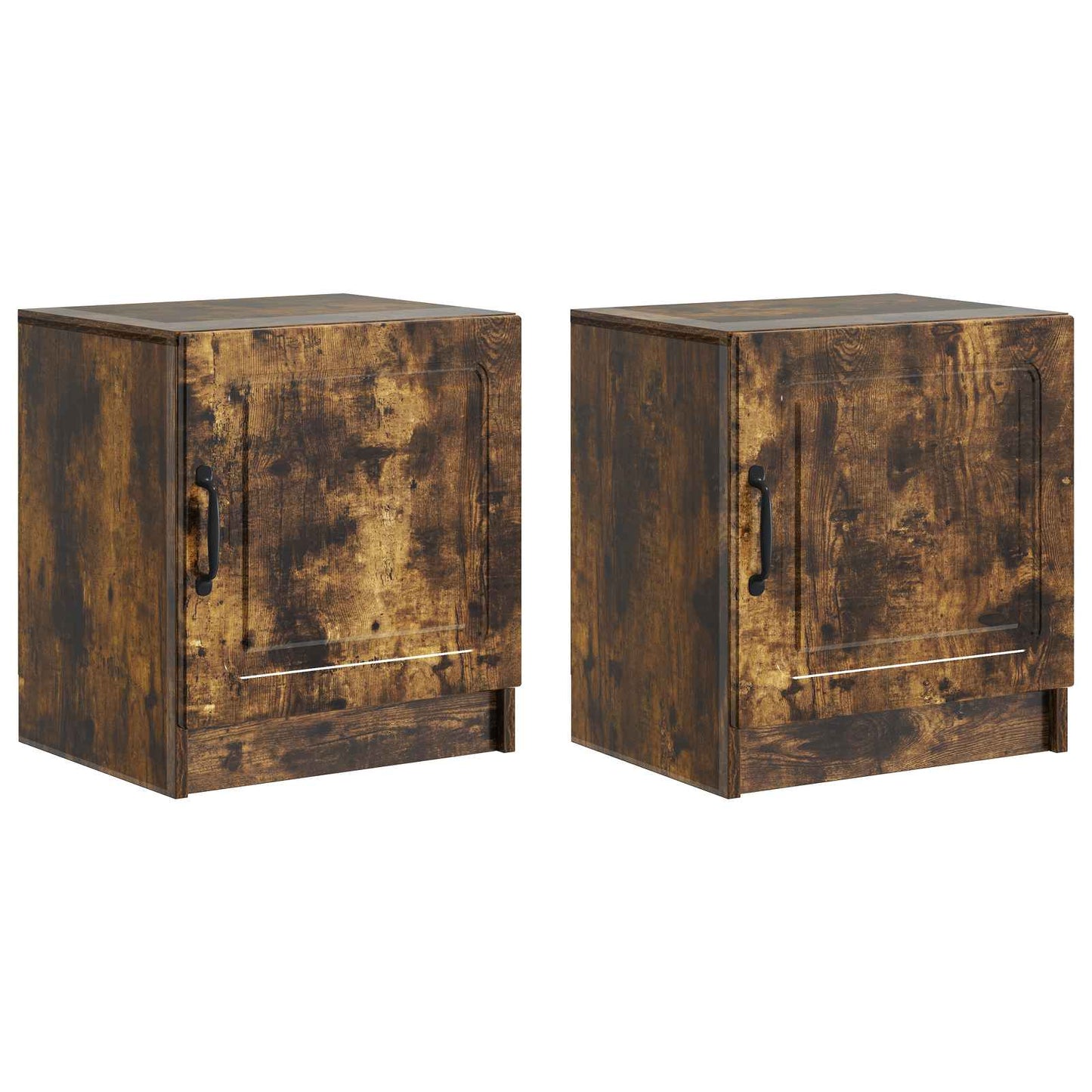 vidaXL Bedside Cabinet 2 pcs Smoked Oak 43 x 34.5 x 47 cm 2