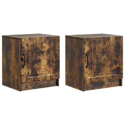 vidaXL Bedside Cabinet 2 pcs Smoked Oak 43 x 34.5 x 47 cm 2