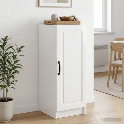 vidaXL Sideboard High Gloss White 33 x 34.5 x 87 cm Engineered Wood 1